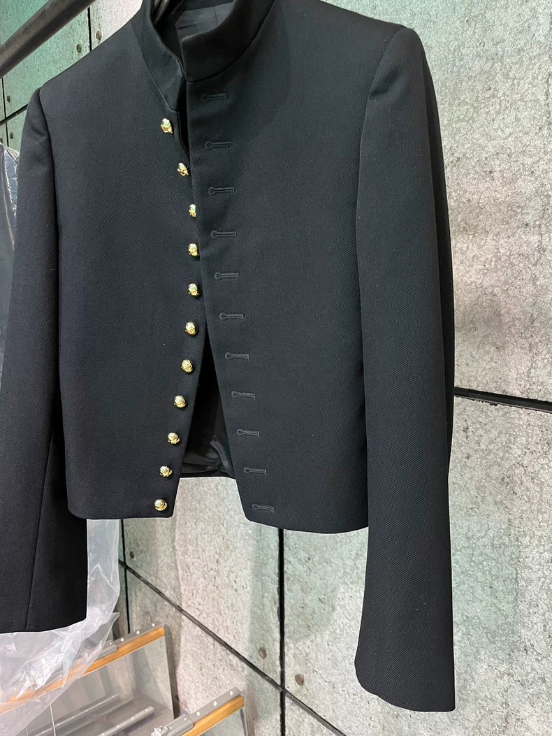 Celine Black Stand Collar Jacket