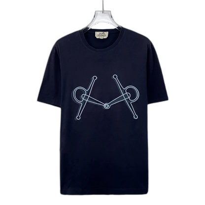Hermes Dark Blue Cotton T-Shirt