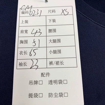 Hermes Dark Blue Cotton T-Shirt