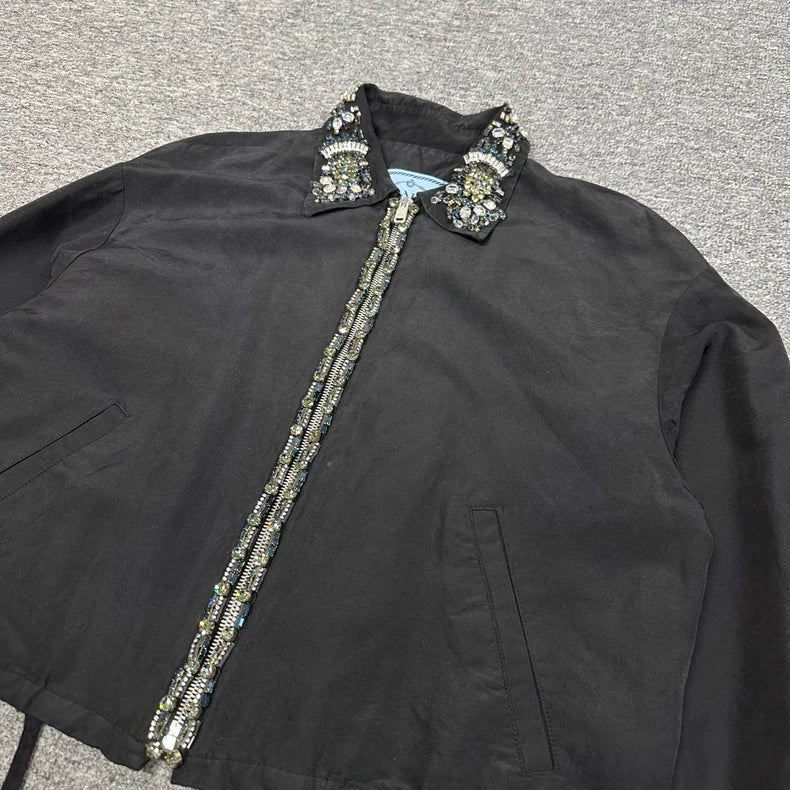 Prada Gem Zipper Jacket for Men and Women