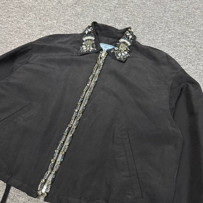 Prada Gem Zipper Jacket for Men and Women