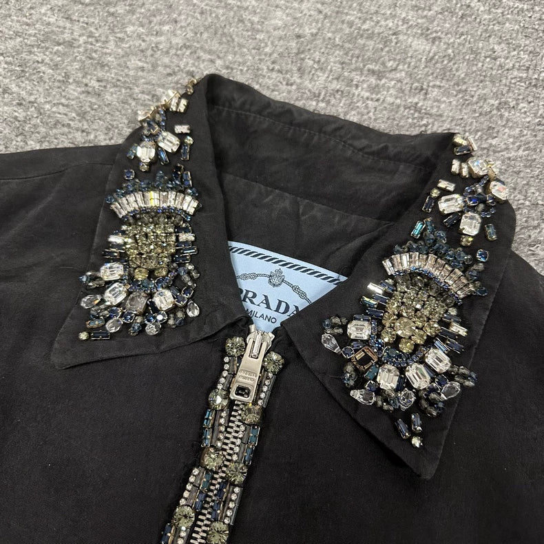 Prada Gem Zipper Jacket for Men and Women