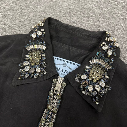 Prada Gem Zipper Jacket for Men and Women