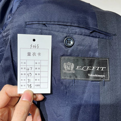 Vintage Blue Striped Wool Suit Set