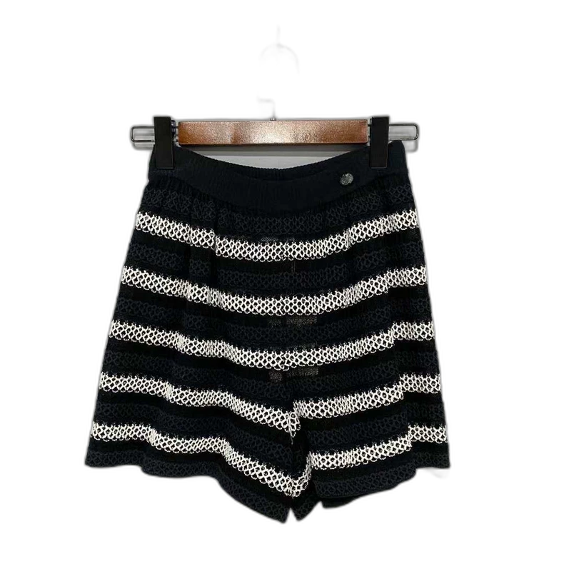 Chanel Striped Woven Shorts
