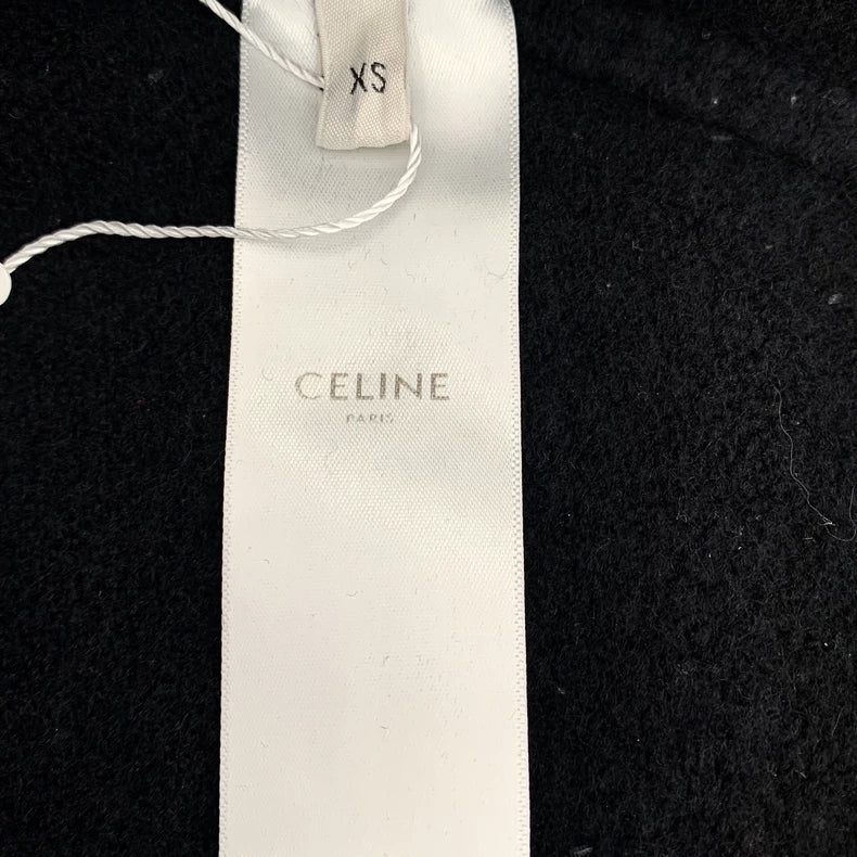 Celine Black Logo Wool Knit Sweater