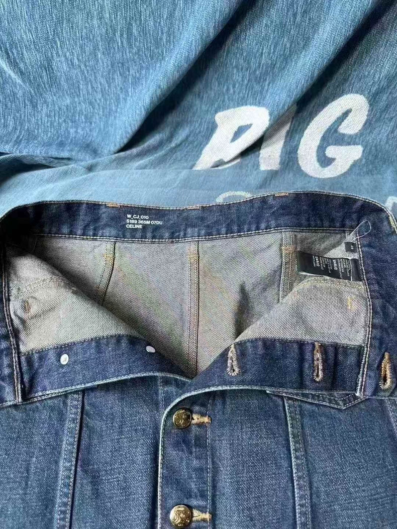 Celine Denim Chain Skirt