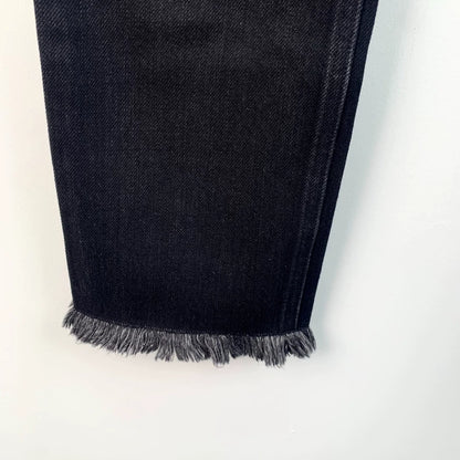 Celine Black Fringed Cotton Denim Pants