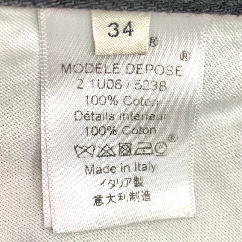 Celine Black Fringed Cotton Denim Pants