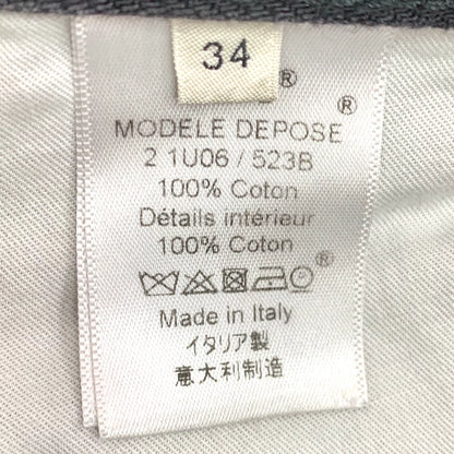 Celine Black Fringed Cotton Denim Pants