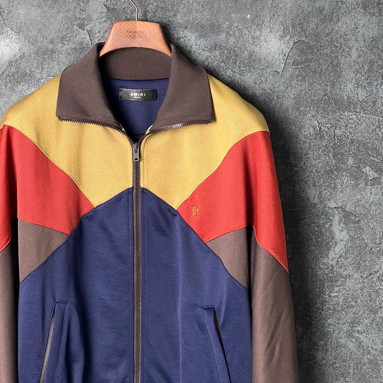 Color Blocked Zip Up Jacket