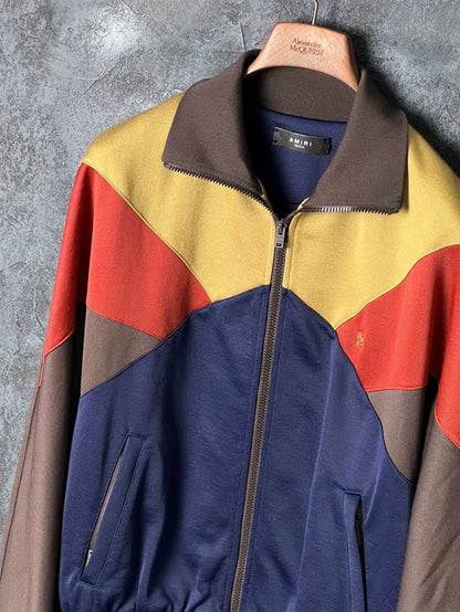 Color Blocked Zip Up Jacket