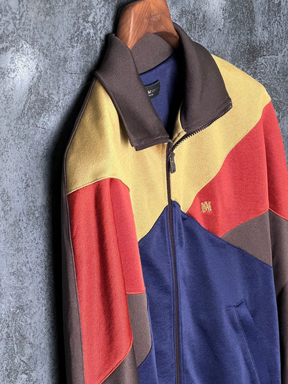 Color Blocked Zip Up Jacket