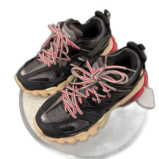 Balenciaga Black Red Track Sneakers