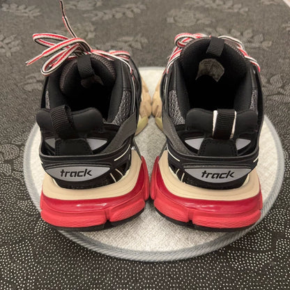 Balenciaga Black Red Track Sneakers
