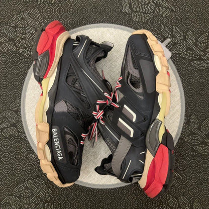 Balenciaga Black Red Track Sneakers