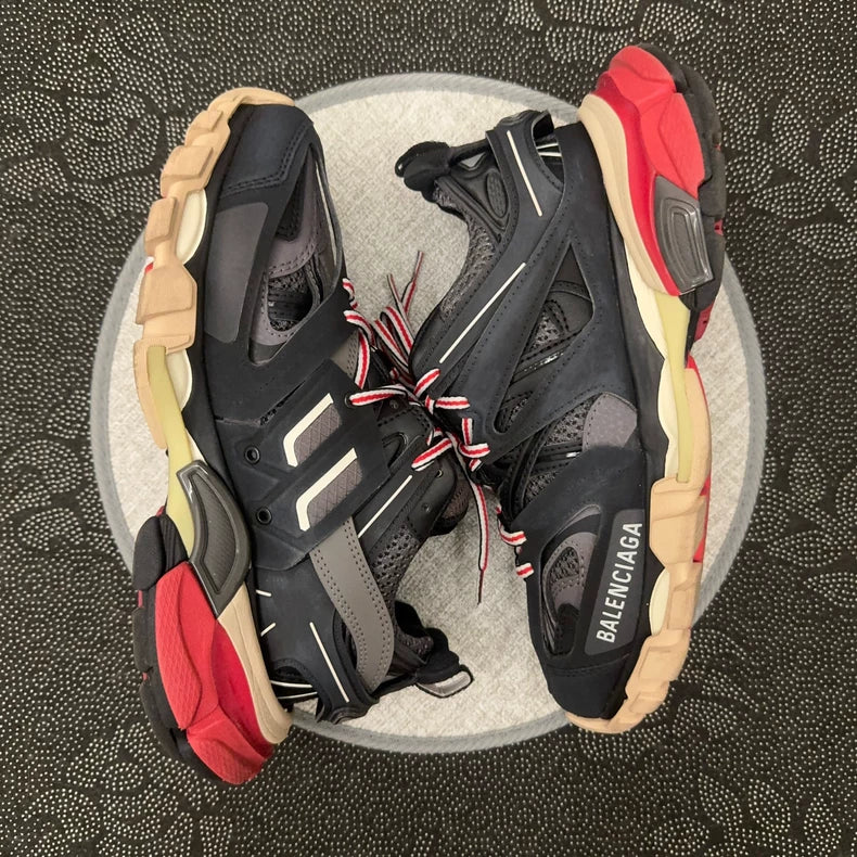 Balenciaga Black Red Track Sneakers