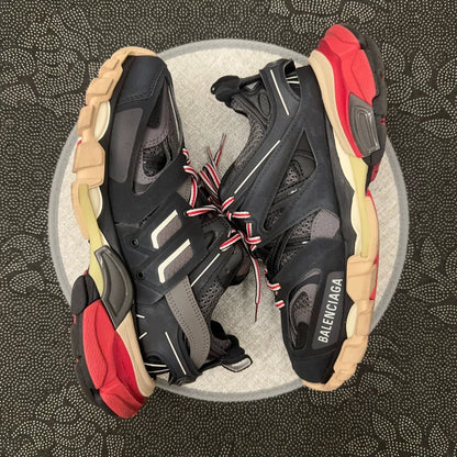 Balenciaga Black Red Track Sneakers