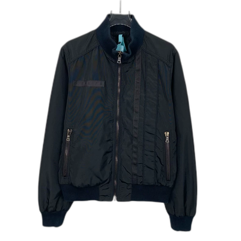 Prada Black Zip-Up Jacket Size 46