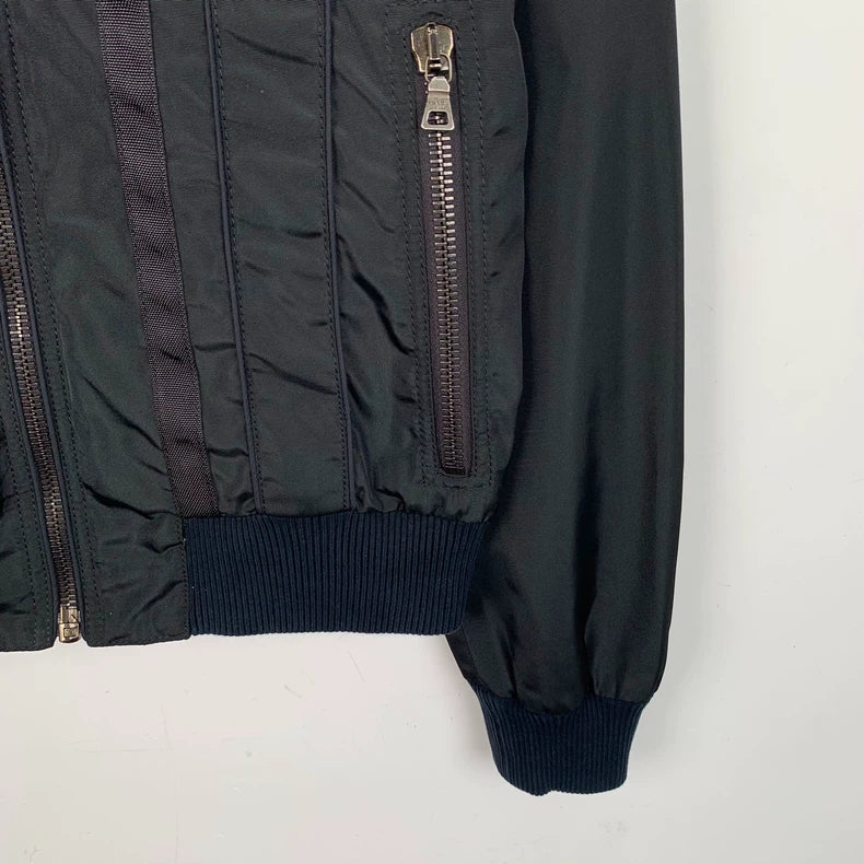 Prada Black Zip-Up Jacket Size 46
