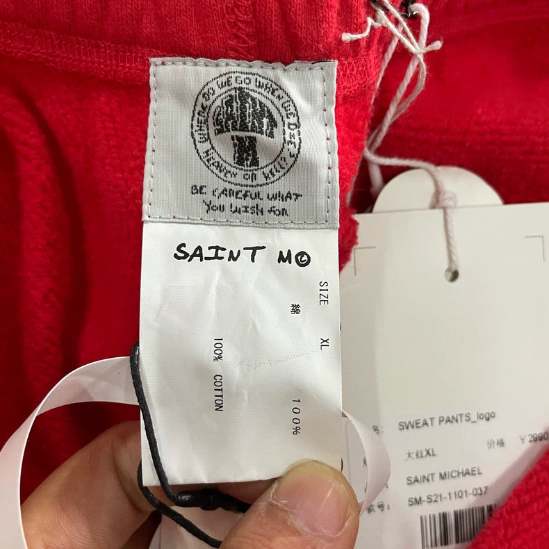 Red Logo Sweatpants with Drawstring