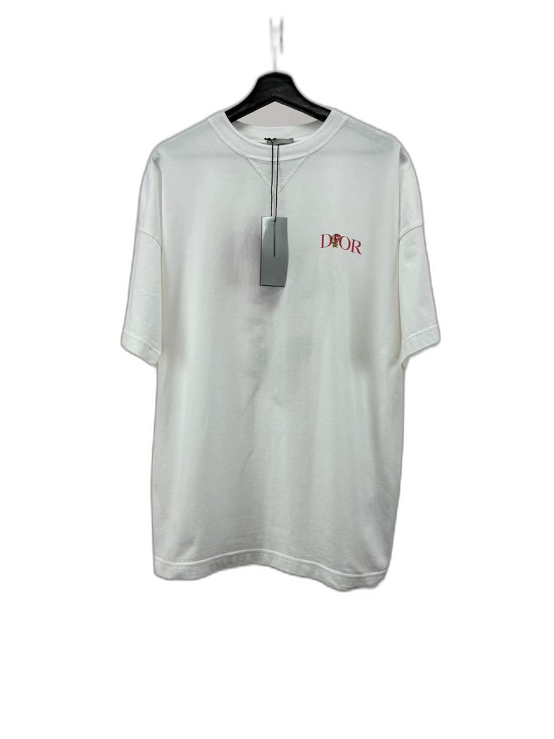 Dior Valentine's Day Rose Embroidered T-Shirt