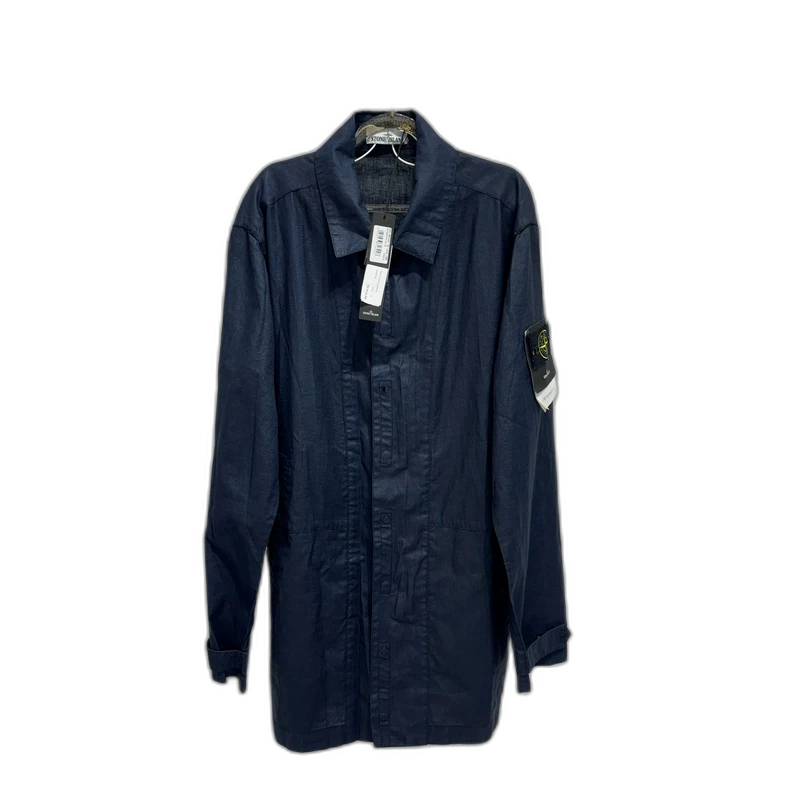 Stone Island Blue Nylon Coat XL