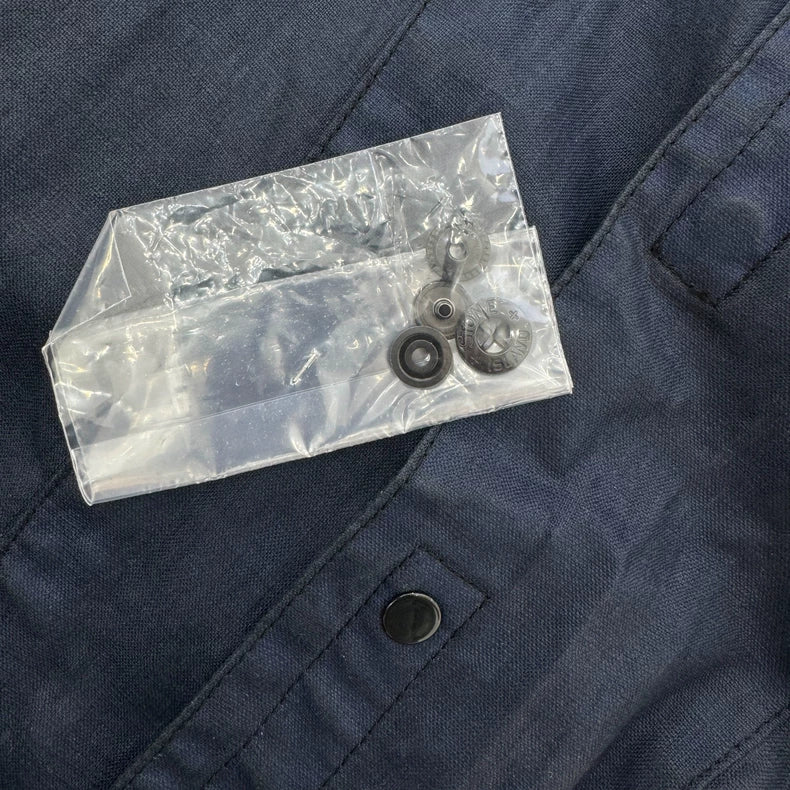 Stone Island Blue Nylon Coat XL