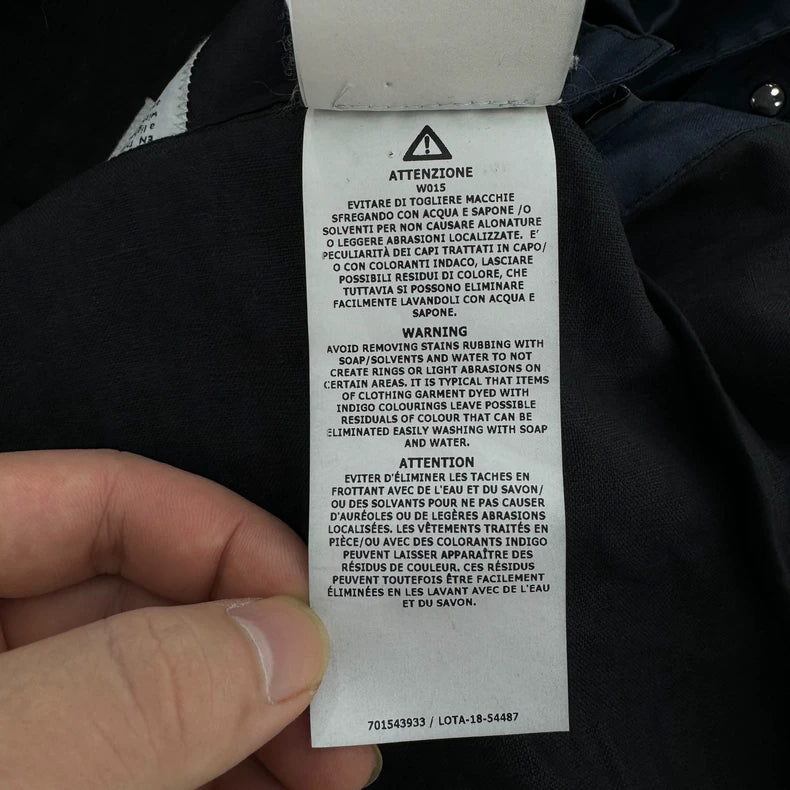 Stone Island Blue Nylon Coat XL