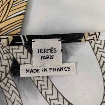 Hermes White Rope Pattern Long Sleeve Shirt