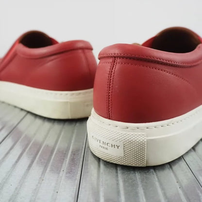 Givenchy Star Embossed Red Leather Slip-Ons