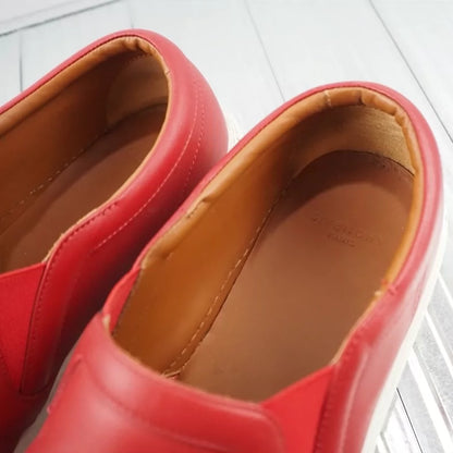 Givenchy Star Embossed Red Leather Slip-Ons