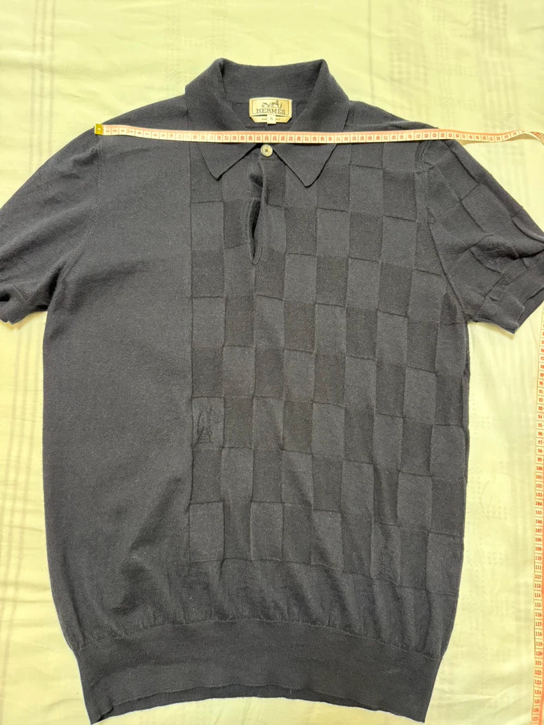 Hermes Cashmere Short Sleeve Polo-yf