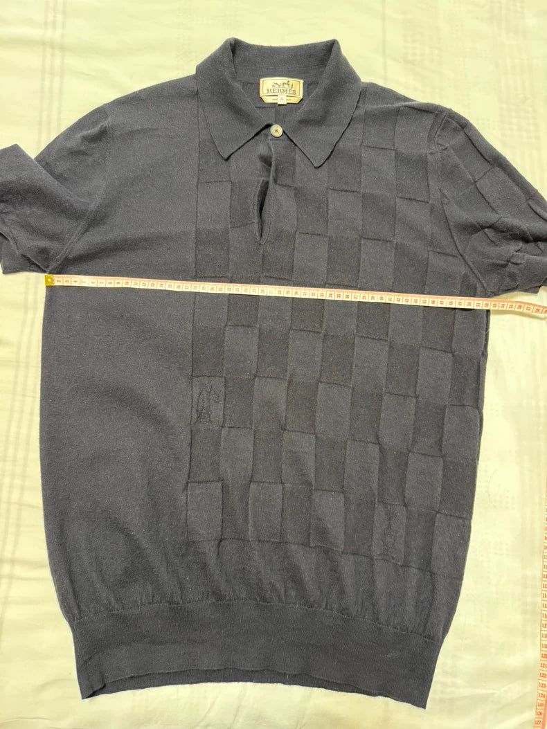 Hermes Cashmere Short Sleeve Polo-yf