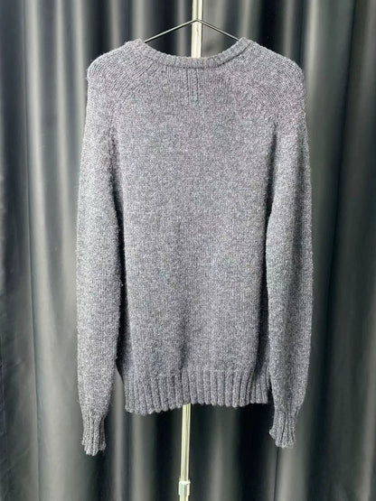 Saint Laurent Gray Knit Sweater for Sale