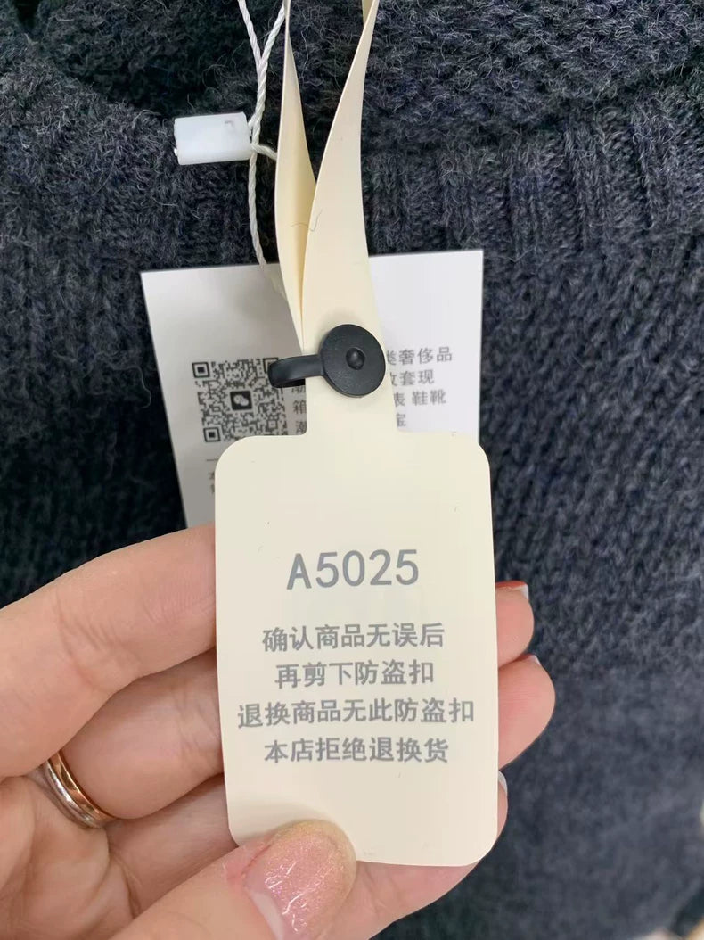 Saint Laurent Gray Knit Sweater for Sale