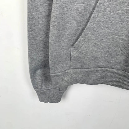 Celine Gray Logo Cotton Hooded Sweatshirt
