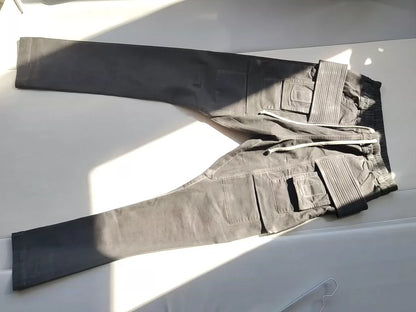 Rick Owens Gray Waxed Denim Jeans