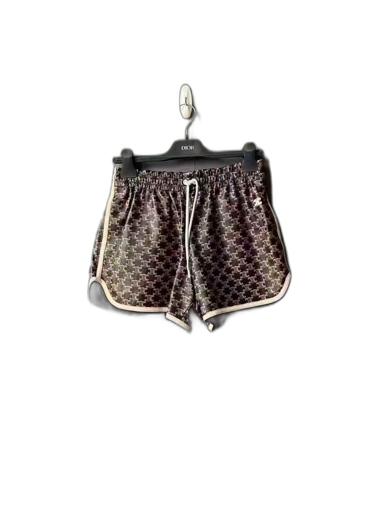 Celine Printed Leather Shorts