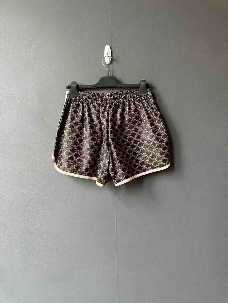 Celine Printed Leather Shorts