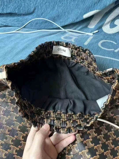 Celine Printed Leather Shorts