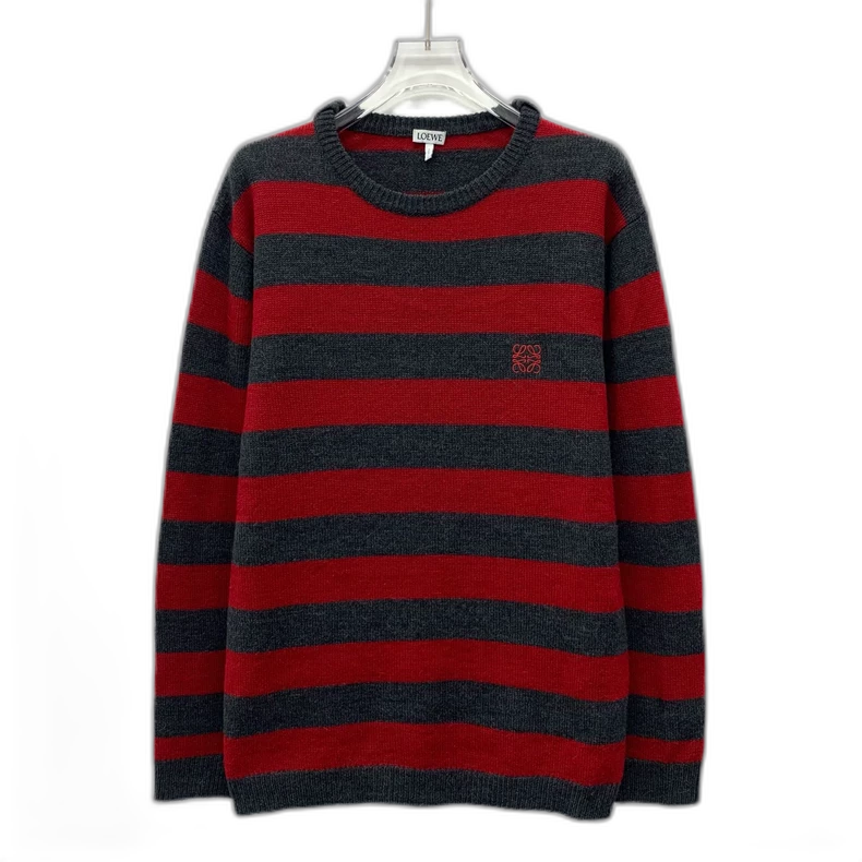 Loewe Striped Logo Embroidery Knit Sweater