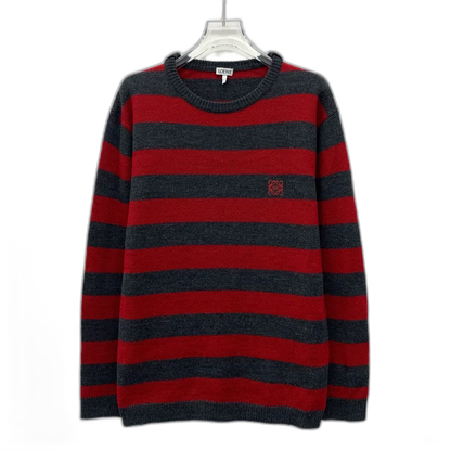 Loewe Striped Logo Embroidery Knit Sweater