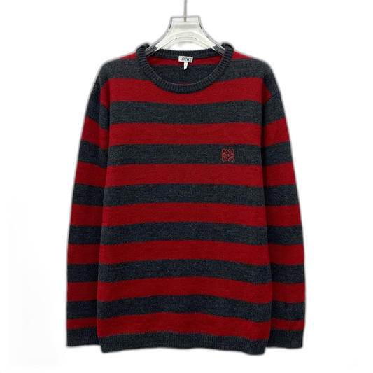 Loewe Striped Logo Embroidery Knit Sweater