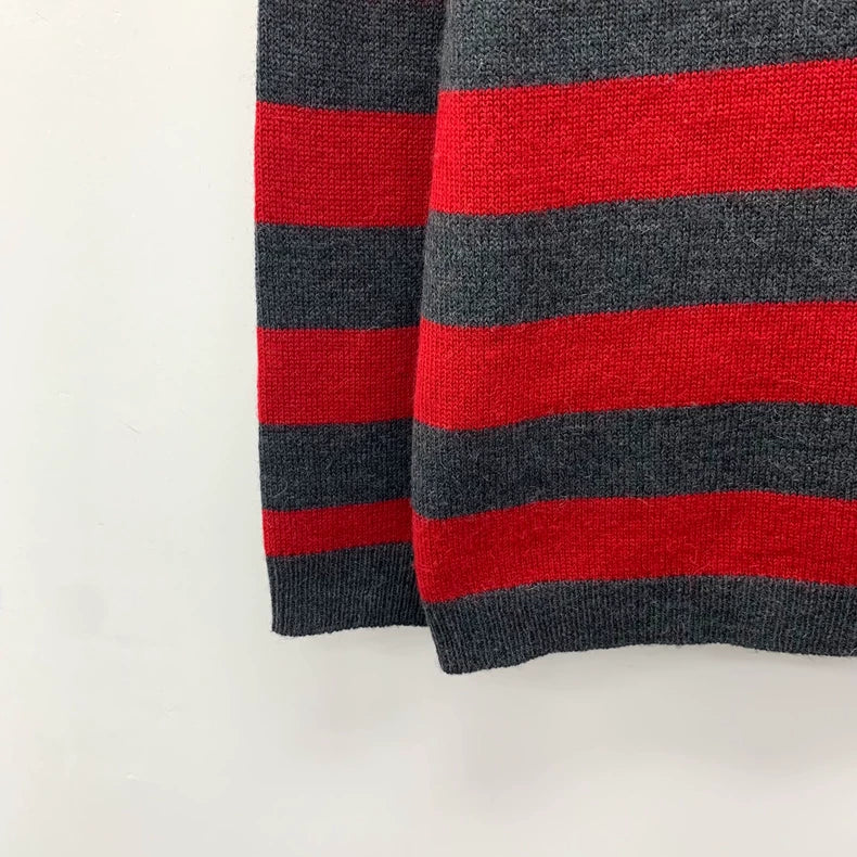 Loewe Striped Logo Embroidery Knit Sweater