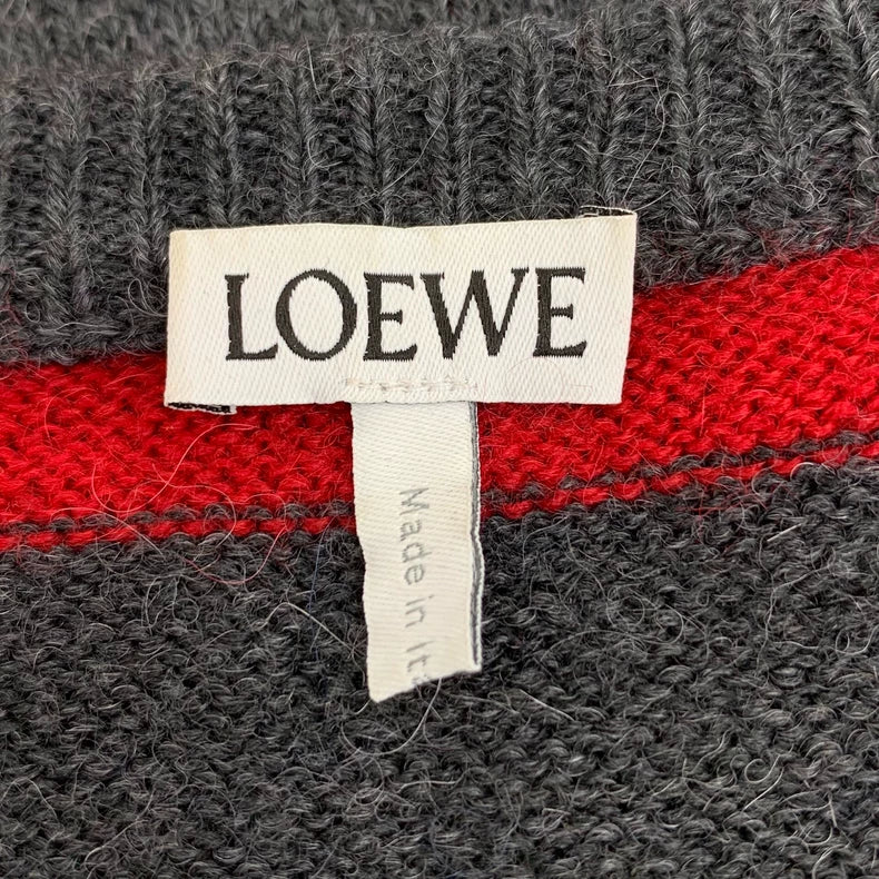 Loewe Striped Logo Embroidery Knit Sweater