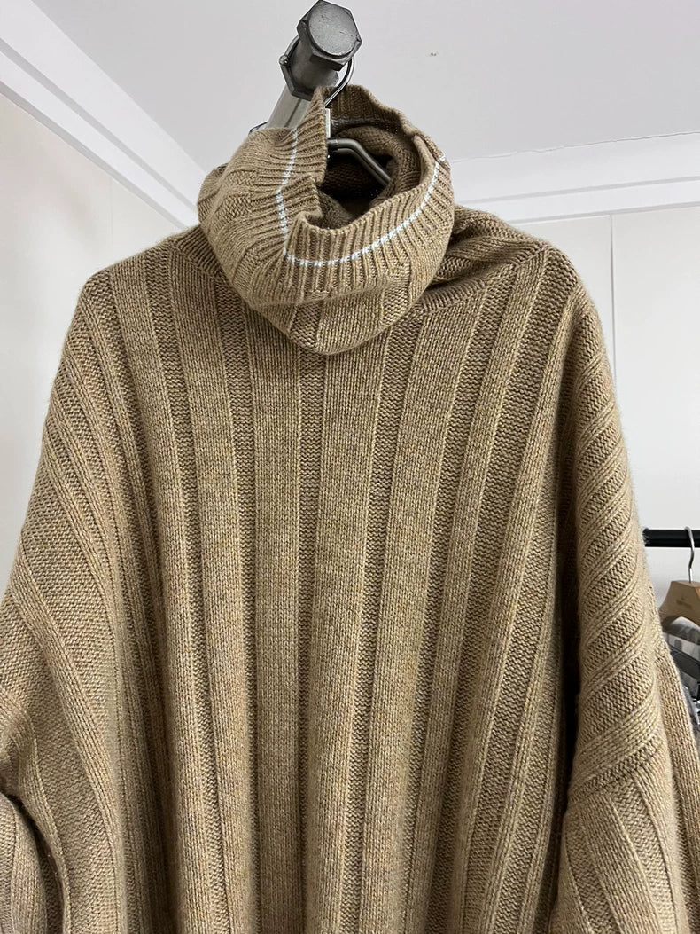 Hermes Cashmere Dress with Cowl Neck