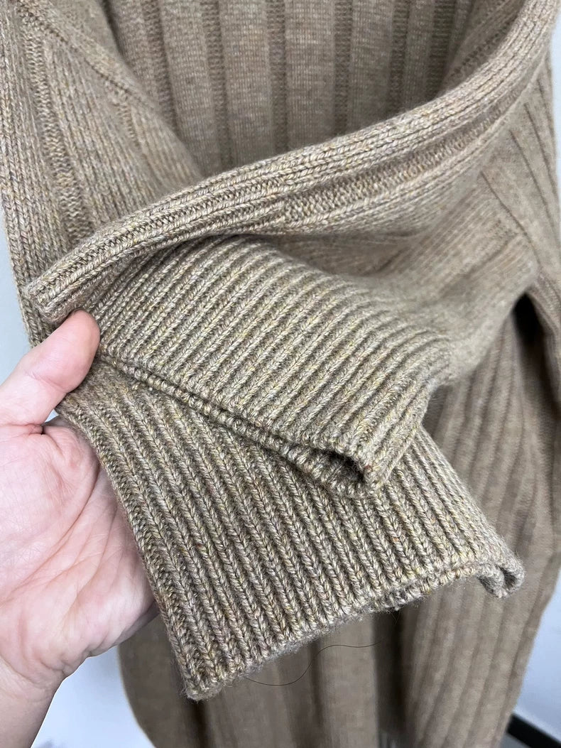 Hermes Cashmere Dress with Cowl Neck