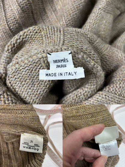 Hermes Cashmere Dress with Cowl Neck