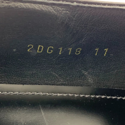 Black Leather Platform Loafers by Prada